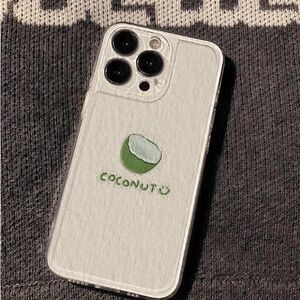 Coconut Design Phone Case - White